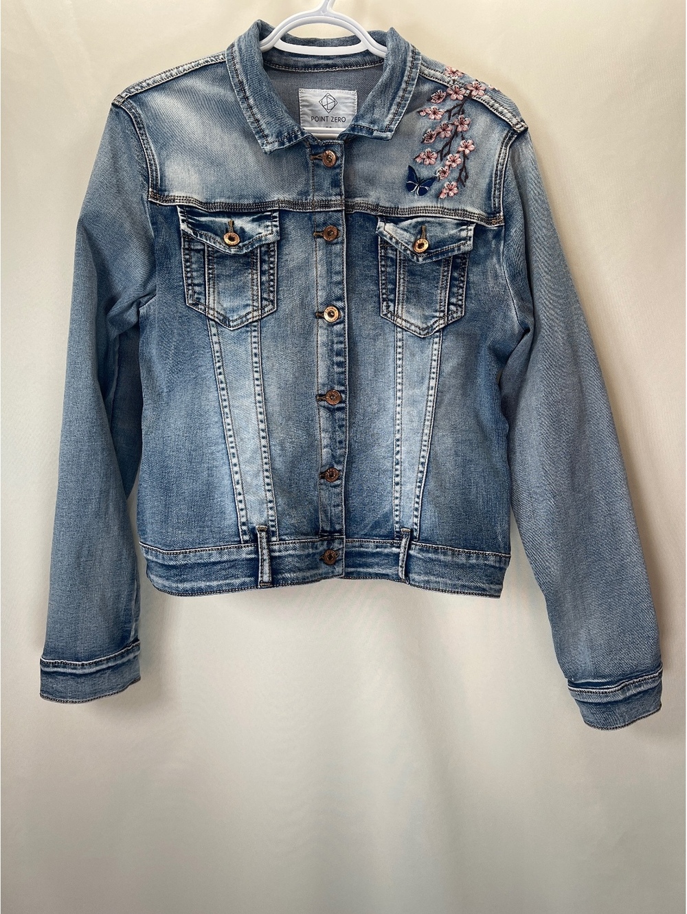 Point Zero Denim Embroidered Jacket Women's Large